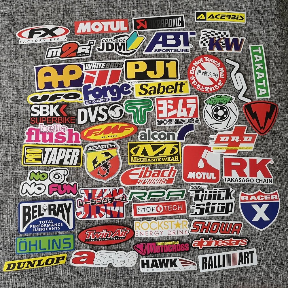 Lot of 50 Stickers - Cars Moto & more